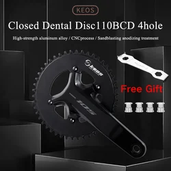 KEOS 110 / ４ BCD 110BCD Round Road Bike Aluminum Alloy Narrow Wide Chainring  44T-56T Bike Chainwheel for SH R7100/8100/9100