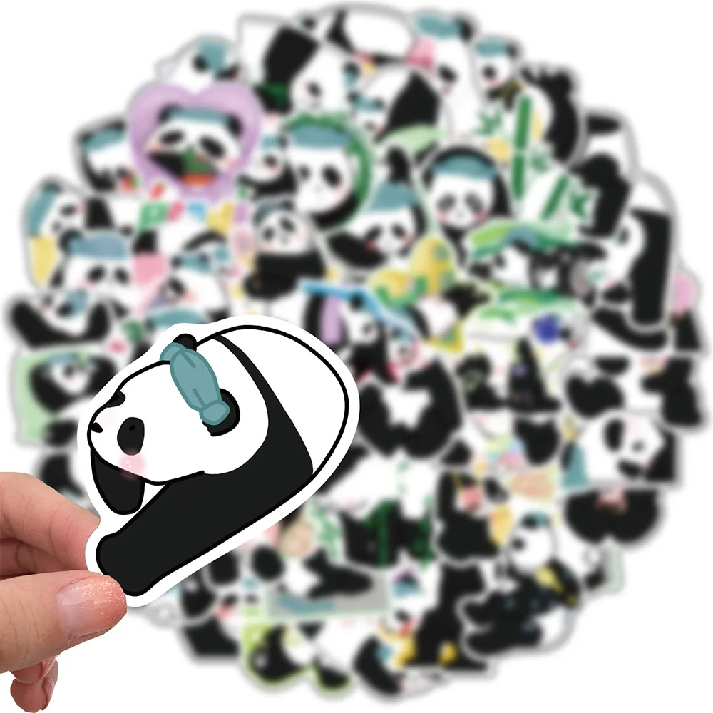 10/30/50PCS Panda Cartoon Cute Stickers Decals Decoration Suitcase Laptop Scrapbooking Phone Stationery Funny Bear Kid Sticker