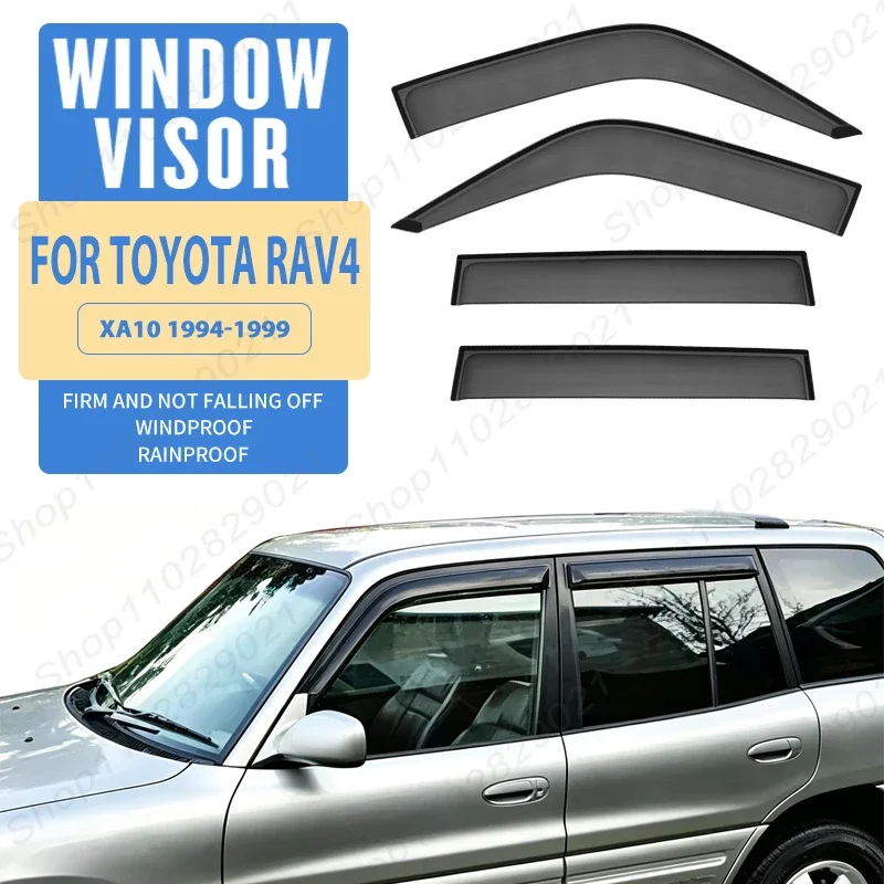 4Pcs Window Visor For Toyota RAV4 MK1-XA10 1994-1999 Weathershield Sun Rain Deflector Guard Car Window Deflector 1995 1996 1997