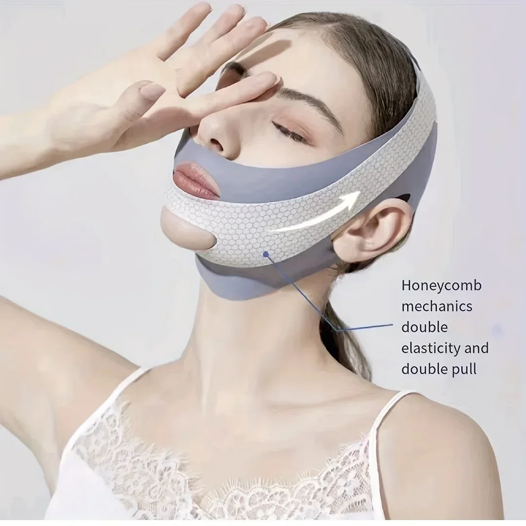 ผ้าพันหน้ากระชับสัดส่วน V Line Shaper Face Lifting Belt Anti Wrinkle Facial Massage Strap Double Chin Reducer Skin Care Tools