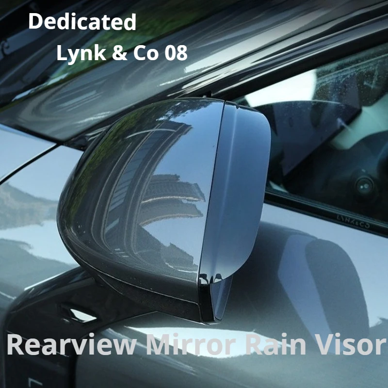 For Lynk & Co 08 Rearview Mirror Rain Visor, Compatible Window Rain Guard Waterproof Deflector Exterior Modification Parts
