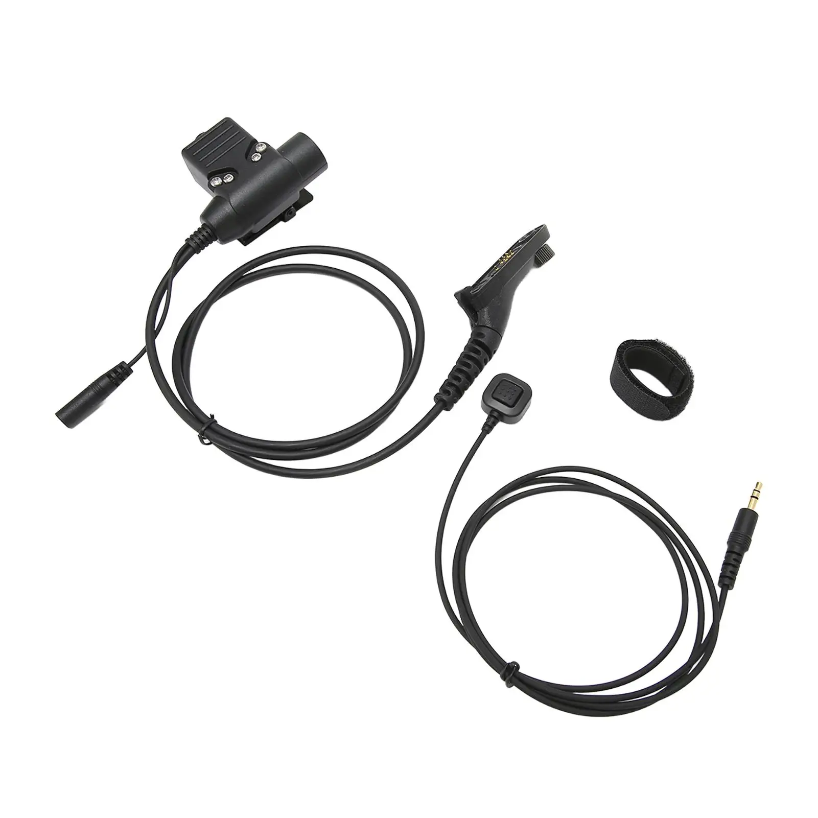 Military Adapter Earpiece with Boom Mic for XIR P8268 P8668 DP4400 DP4800   D Shape PTT System