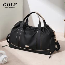 GOLF Women Travel Bag Large Capacity Waterproof Sports Coach Bag Hand Luggage Dry Wet Separation Shoe Compartment Short Distance