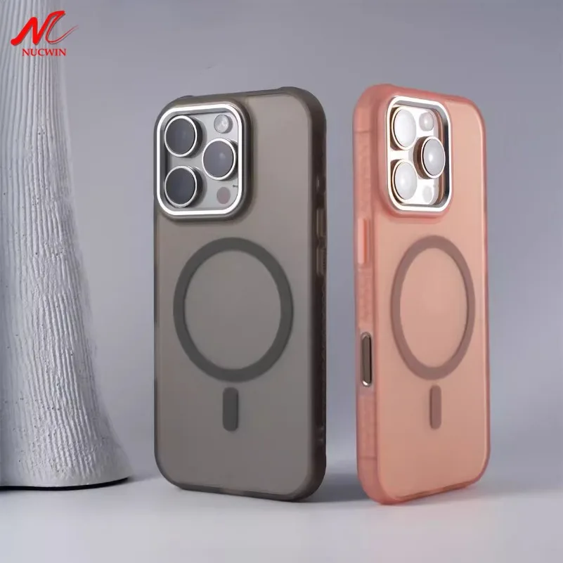 Luxury Slim Matte Magnetic Magsafe Case for iPhone 13 11 12 14 15 16 Pro Max Plus Tire Pattern Bumper Shockproof Armor Cover