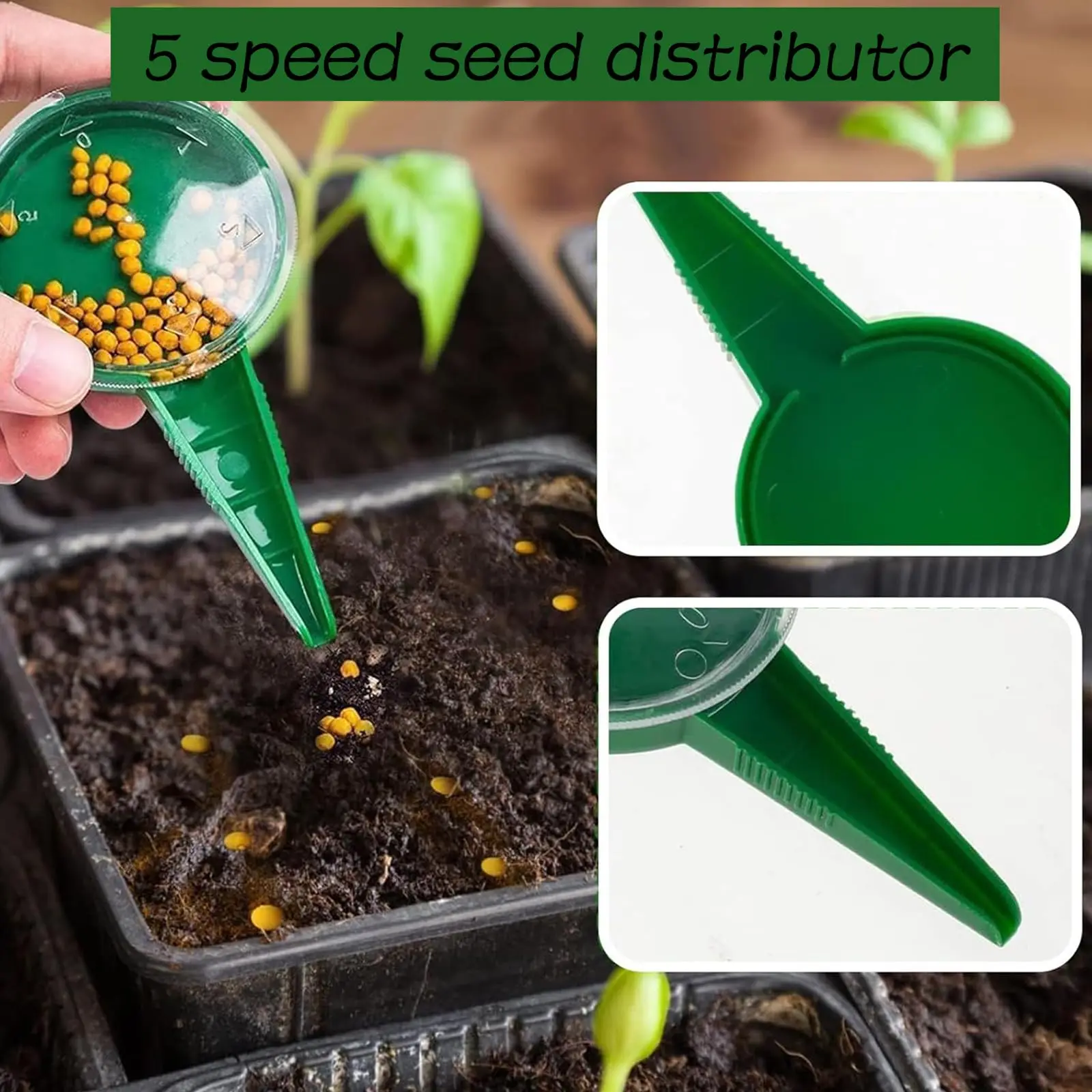 Seed Sower Planter Gardening Supplies Hand Held Flower Plant Seeder Hydroponic Systems Plastic Pot Garden Pots Home Essentials