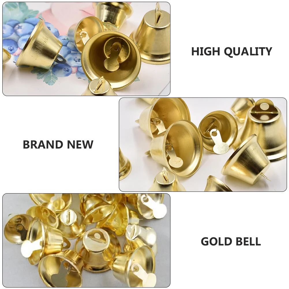 100 Pcs Holiday Jingle Bell Open Horn Garland Christmas Decorations Hanging The Mini Ornaments Puppy Bells