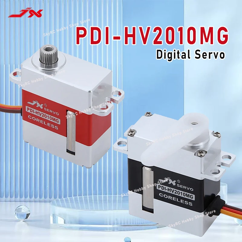 عزم دوران JX Servo PDI-HV2010MG Digital Mini Servo-11KG، ترس معدني، ألومنيوم كامل باستخدام الحاسب الآلي، بدون قلب، HV، لسيارات RC والروبوتات والنماذج