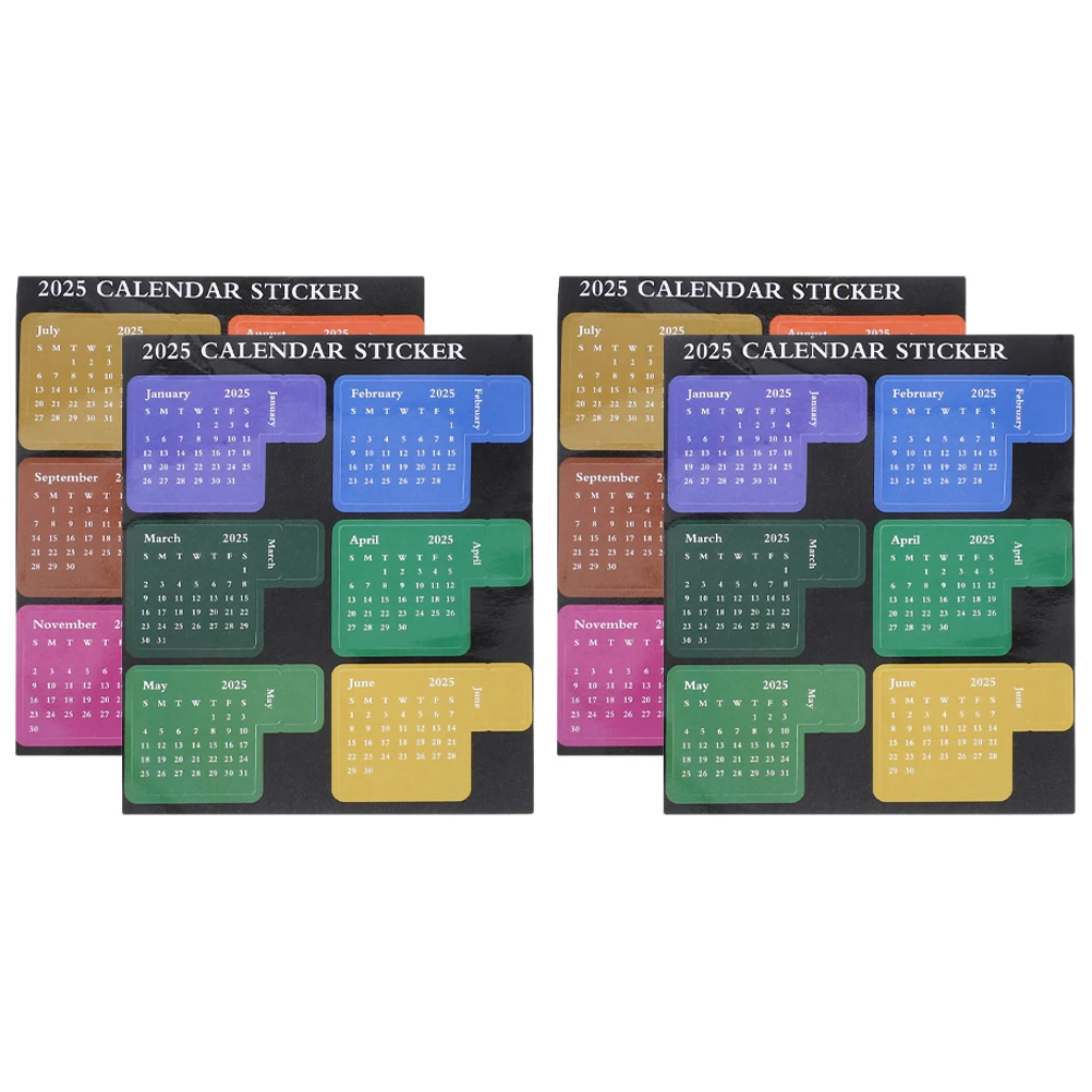 

2Set DIY Colorful Monthly Planner Tabs for Notebooks Journals 2025 Calendar Stickers Portable Planner Labels