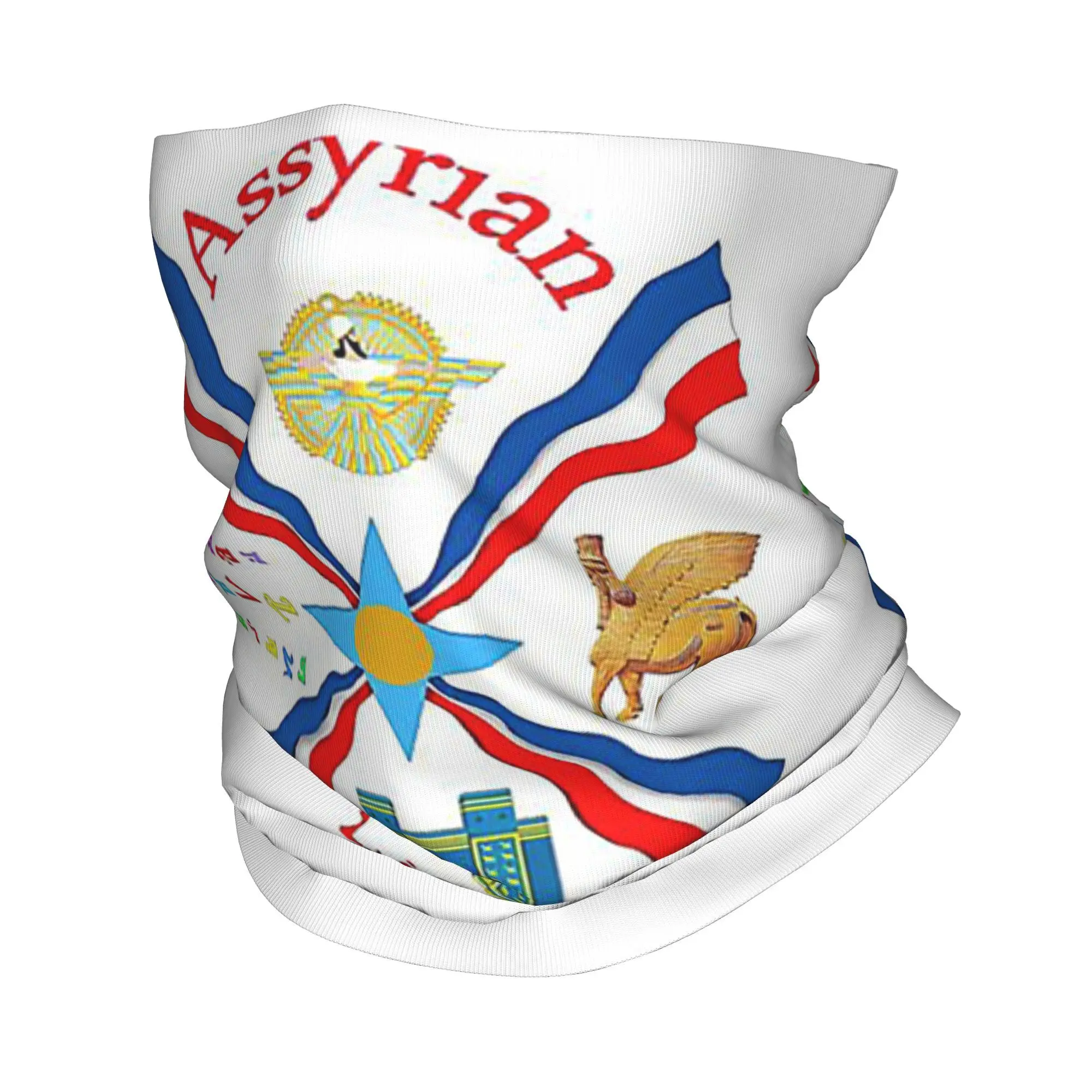 

Роскошный ассирийский флаг Suryoyo, бандана на шею, маска с принтом, шарф, многофункциональная повязка на голову для спорта на открытом воздухе для мужчин и женщин, дышащая