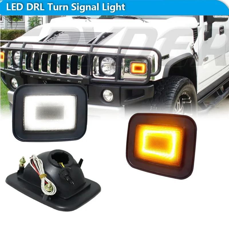 

Для Hummer H2 2003-2009 и H2 SUT 2005-2009 Switchback светодиодный желтый передний бампер указатели поворота белые DRL парковочные/дальные огни