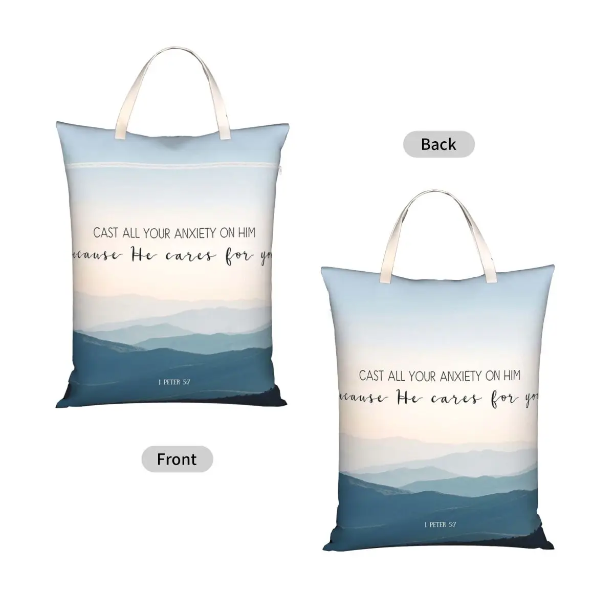 Christian Bible Verse Quote - Anxi Laundry Collector Foldable Laundry Basket Home Organizer Washing Basket Home Organizer