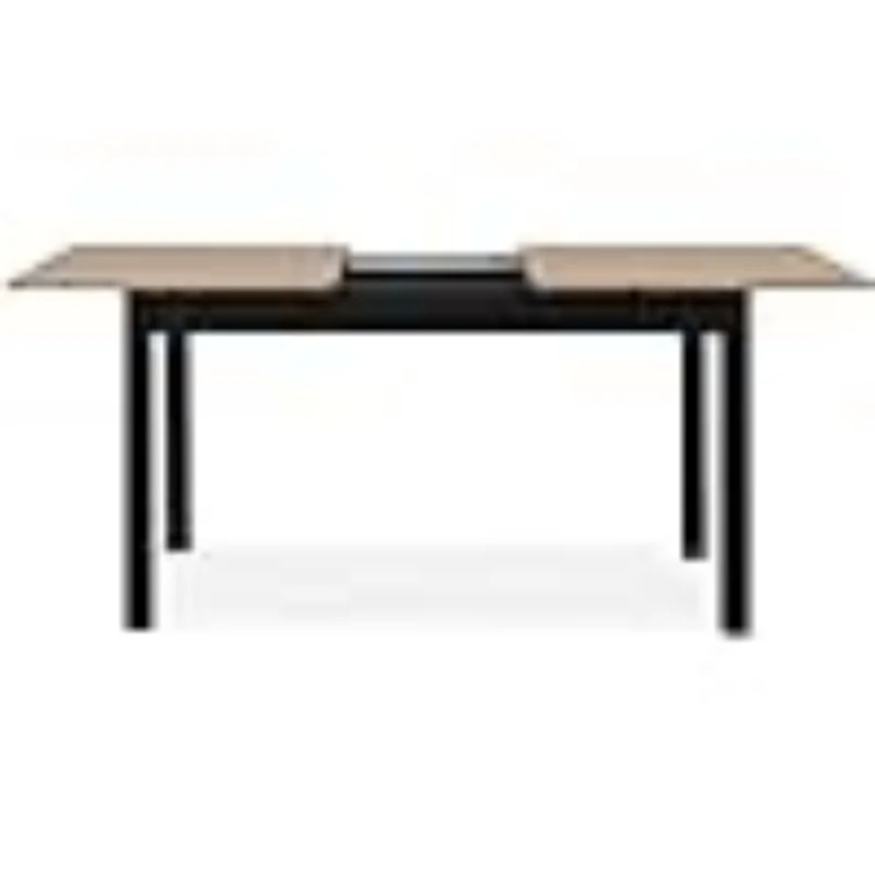 003410 Dining room table Coburg 120 kitchen table in Artisan Oak Nb./Black approx. 120x76x70 cm extendable 160