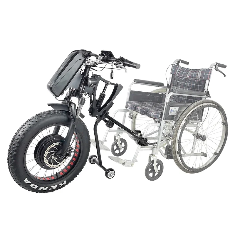 

New 48v 1200w fat 20x4.0 Inch Electric Handcycle Wheelchair Attachment Handbike Kit with 13ah Battery