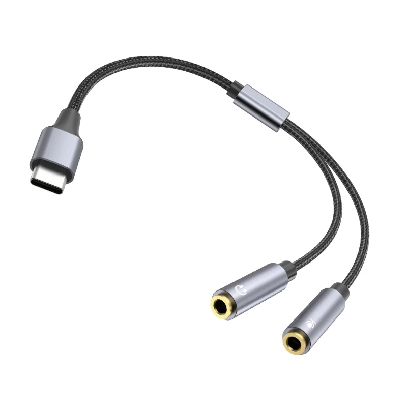 Kabel 3.5mm untuk Headphone Headset Adaptor Pemisah Mikrofon untuk PC Gaming, Speaker