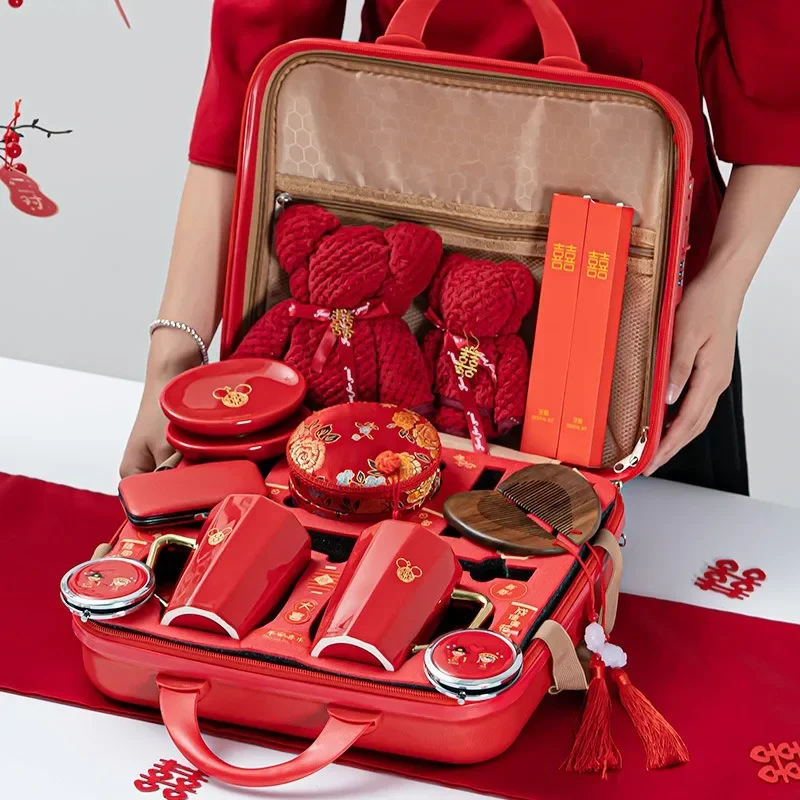 Wedding dowry suitcase set wedding supplies