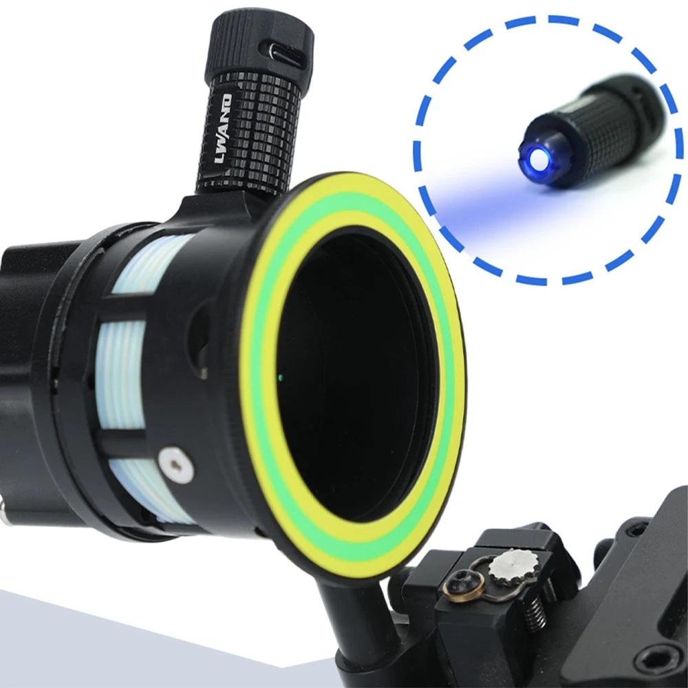 Archery Bow Sight Light Rechargeable Universal Adjust LED 3 Levels Compound Bow Sight Hunting Accessories