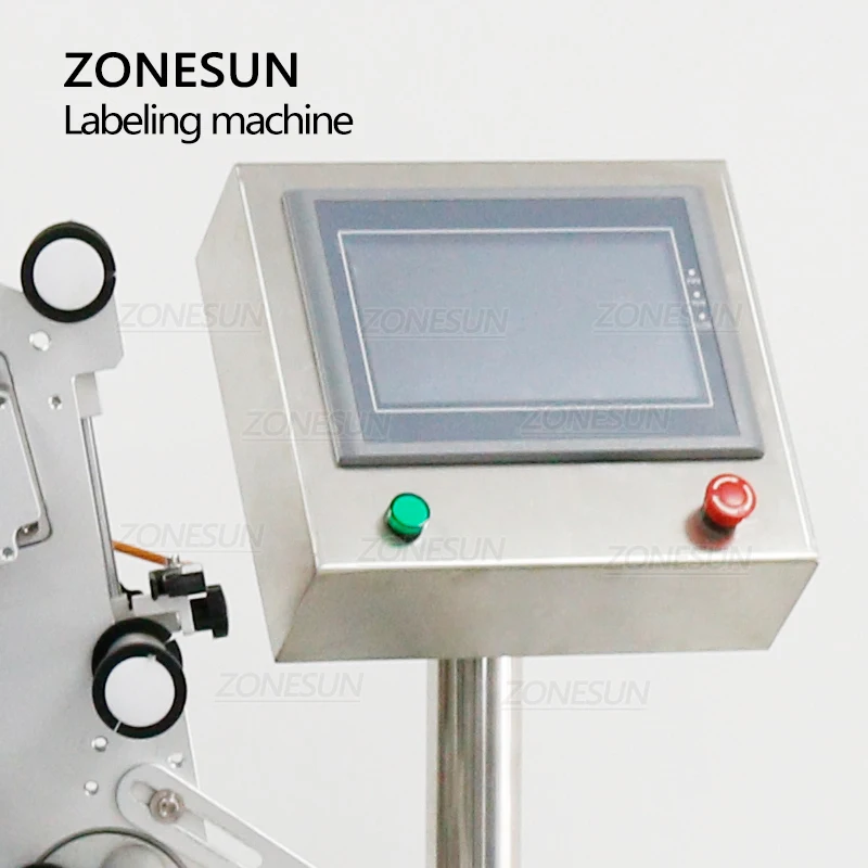 ZONESUN Automatic Flat Surface Labeling Machine Box Carton Book Cover Label Sticker Cosmetics Food Jar Can Production