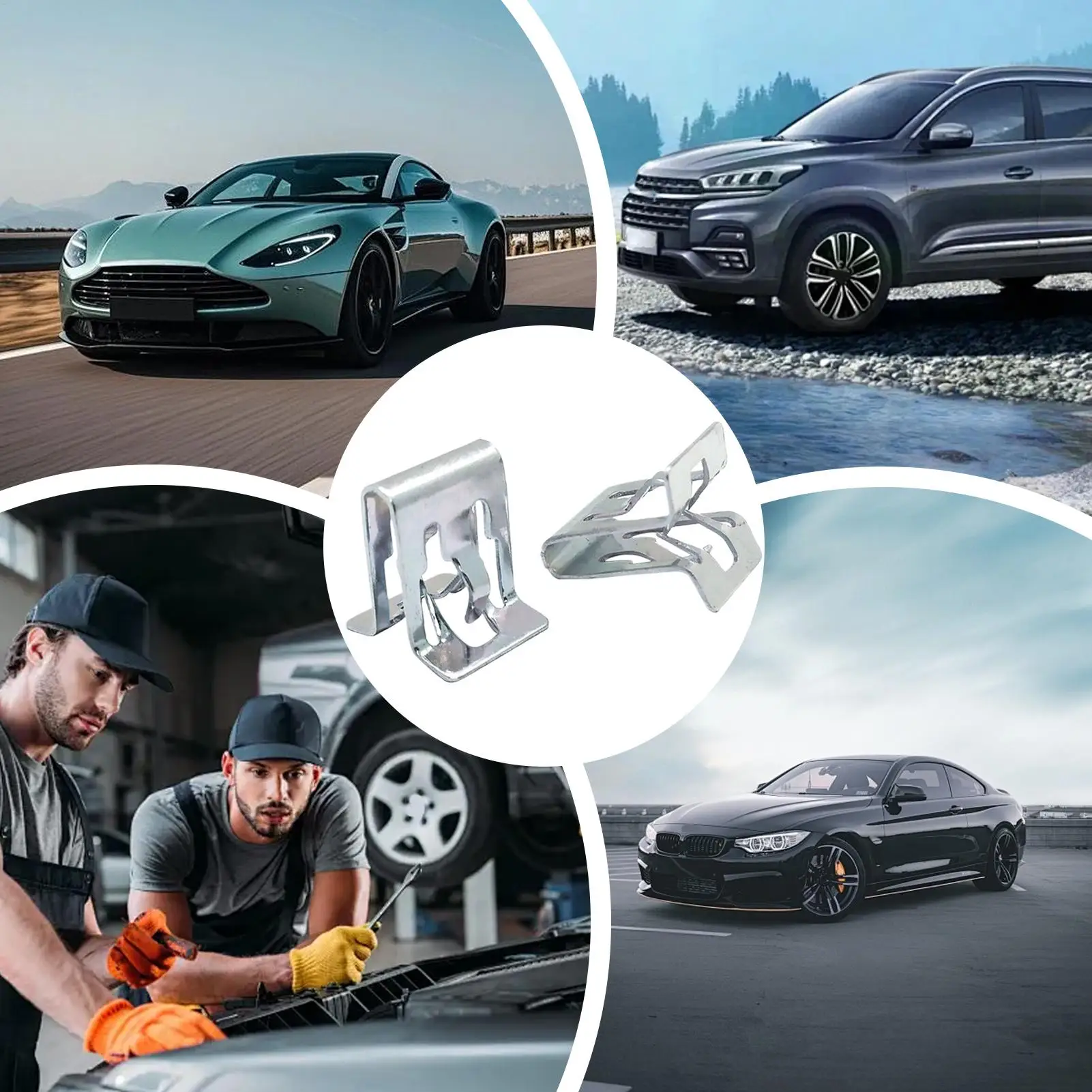 Metal Fastener Clips General Use Door Sill Iron Buckle Dashboard Side Panel Audio Clips Car Retainer Moulding Trim Accessories