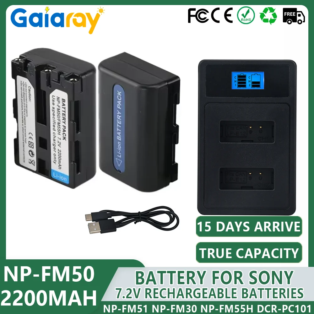 NP-FM50 NP-FM55H NP FM50 FM55H Battery + LCD Dual Charger For SONY FM30 FM51 QM51D QM50 A100 DSC-F707 F717 F828 S50 S70 S75 S85