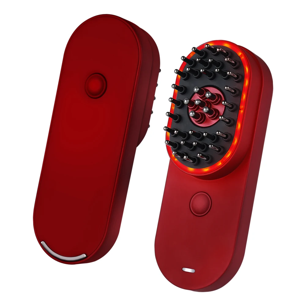Home Use Metal Hair Comb Vibration Massage Detangling Hair Regrowth Treatments Device