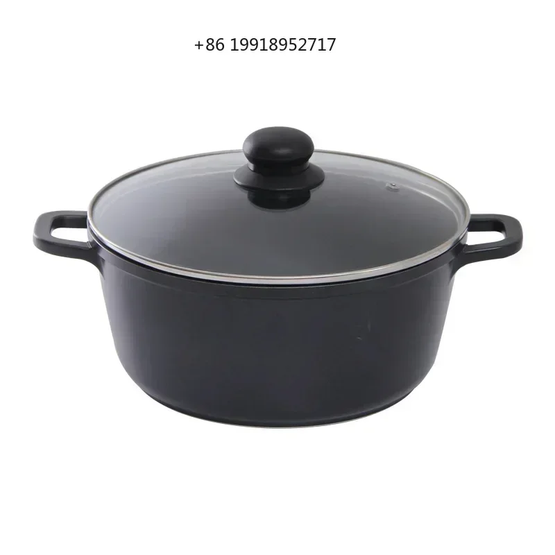 Japanese-style Aluminum Home Multi-function Non-stick Cooker Universal Back-end Binaural Soup Pot Cookware for gas