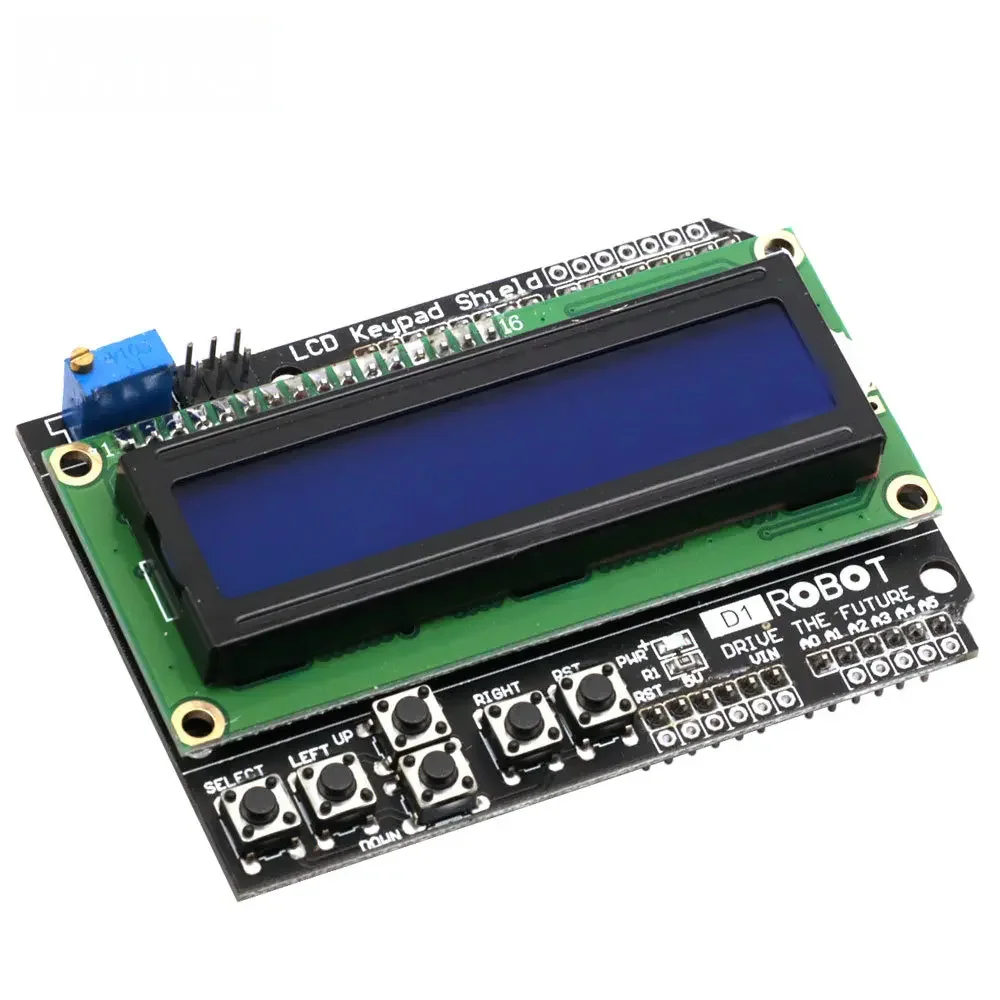 Toetsenbord Schild Lcd1602 Voor Arduino 1602 Lcd-Scherm Atmega328 Atmega2560 Voor Raspberry Pi R3 Blue Screen Blacklight Module