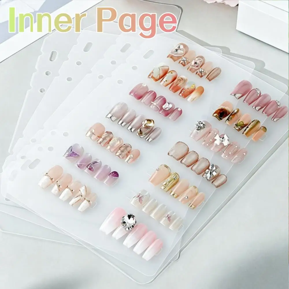 Large Capacity Nail Art Piece Storage Book Exhibition Photo Album Card Clip Display Board DIY Simple Album Storage Book 2-10page