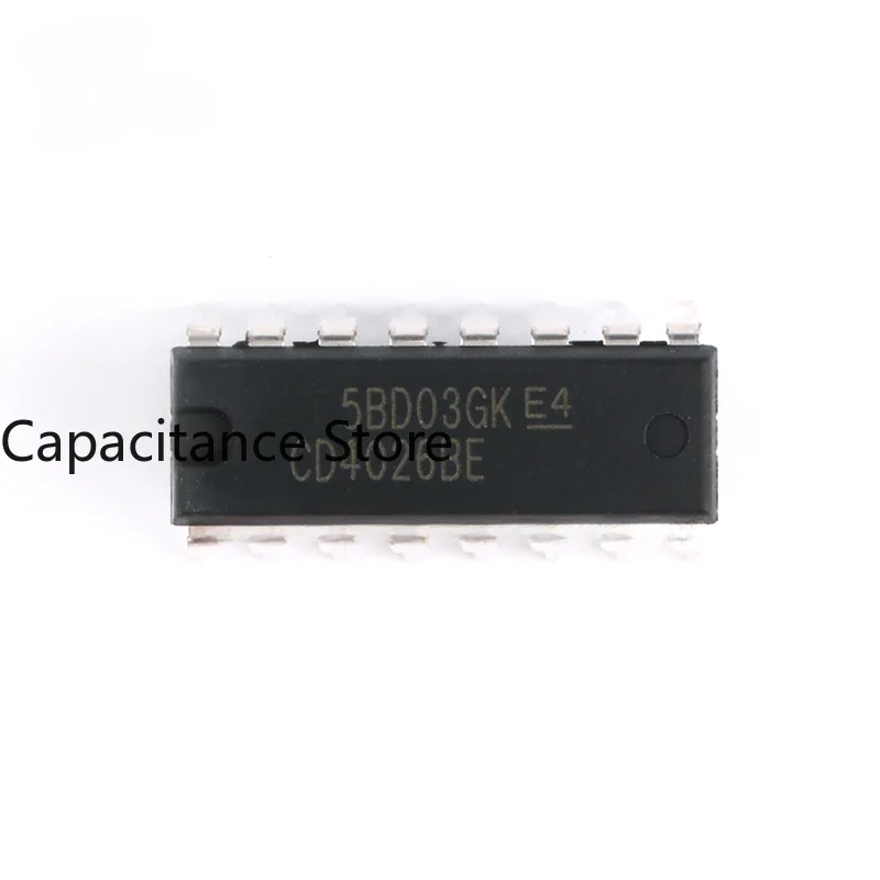 10PCS Original Genuine Direct Insert CD4026BE DIP-16 Logic Chip Decimal Counter/Divider