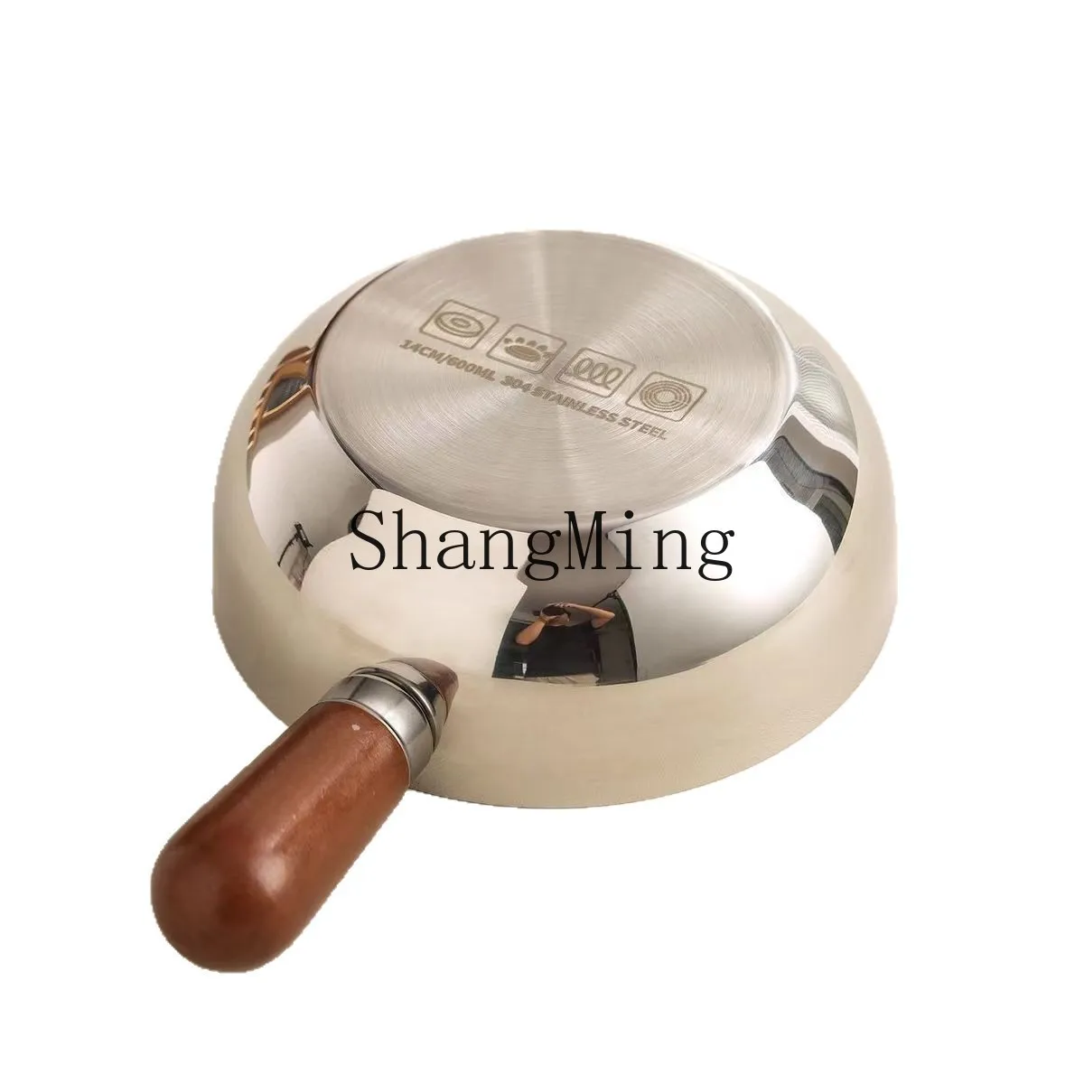 

XH stainless steel instant noodle one person food small pot high value mahogany snack pot small cooking pot complementary