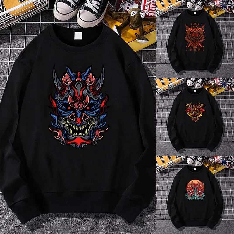 Hoodie Men Women Trend Harajuku Style Autumn Spring Clothes Loose Hip-hop Monster Print Streetwear Couple Fashion Sweatshirts