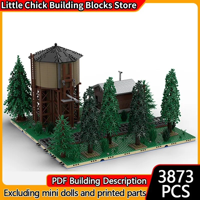 

Модель города, вид на улицу, MOC, строительные кирпичи, сельский ретро, водяная башня, модульная технология, подарки, праздник, сборка, детские игрушки, костюм