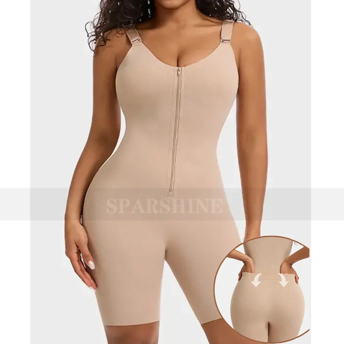 Light Compression Full Body Fajas Colombianas Slimming Abdominal Control Shapewear Butt Lifter Flat Belly Bodysuit Underwear