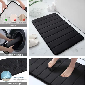 Super absorbent bath rug, memory foam, non -slip, bathroom, bathtub, side floor, shower, bathroom, footpad 8 Main Sales Carpet WC - №8
