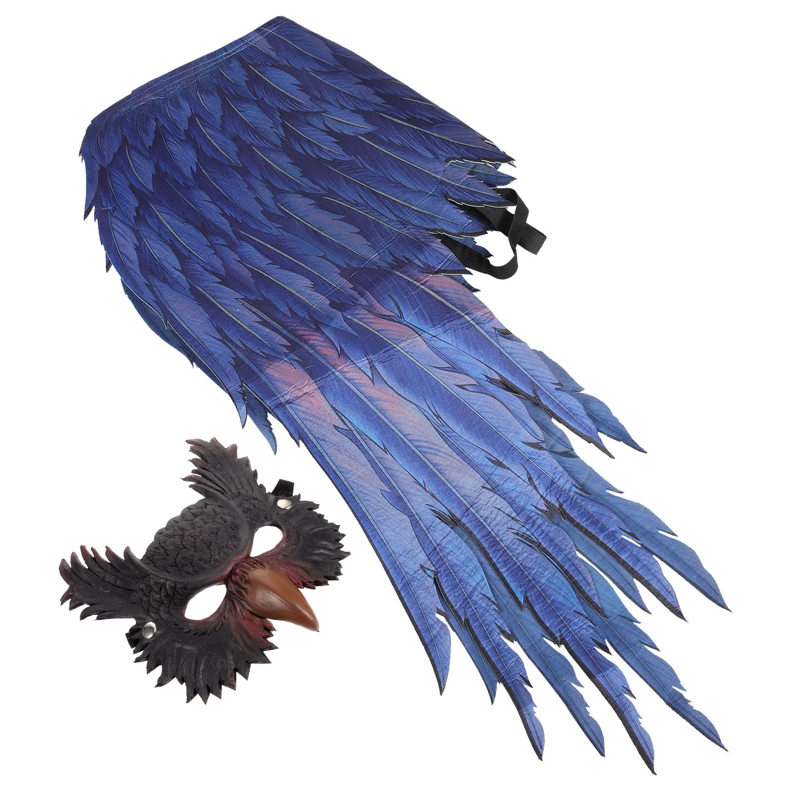 1 ensemble d'ailes de masque de hibou, accessoire de Costume d'halloween, accessoire de Cosplay de fête, robe fantaisie, masque de carnaval, Kit de Costume de hibou léger