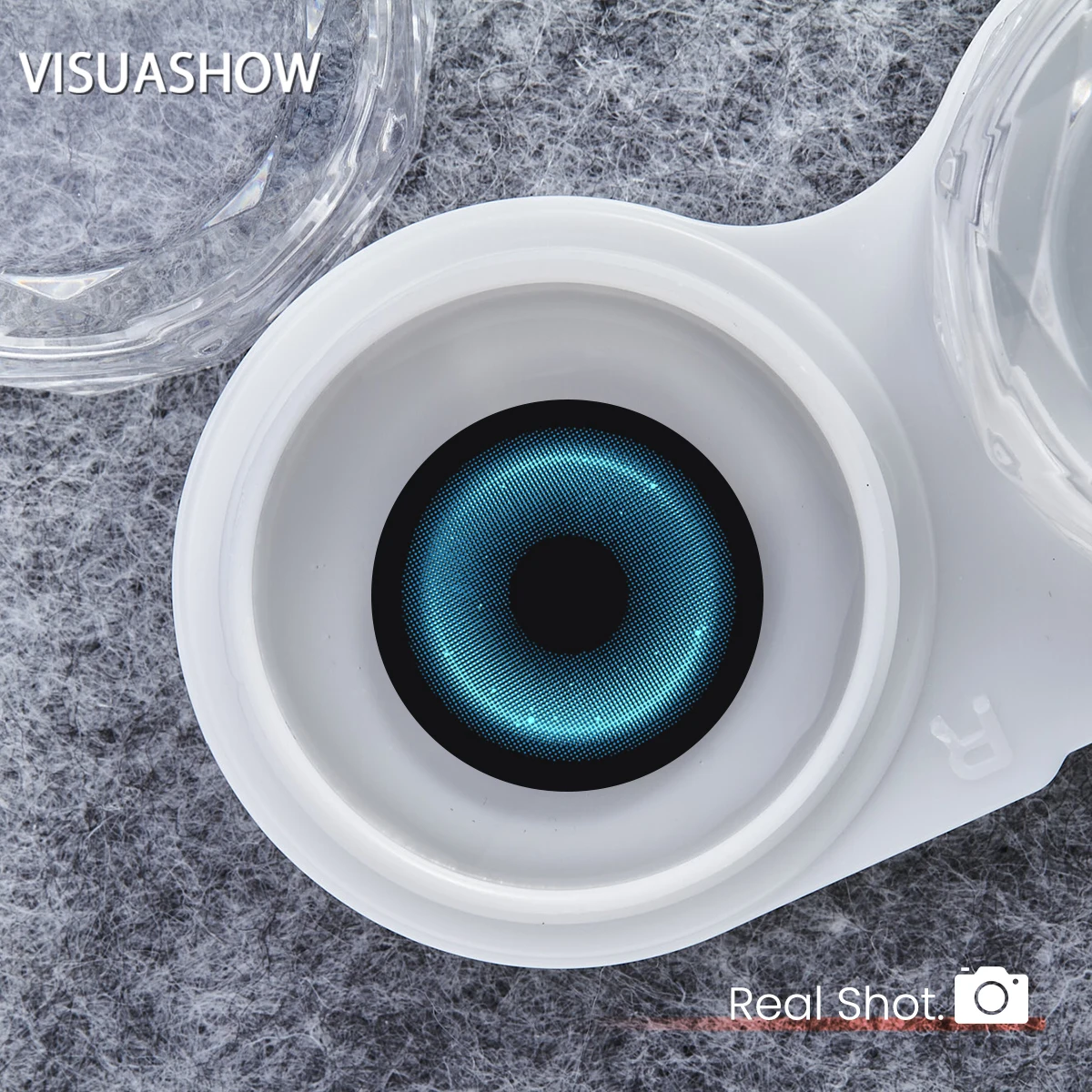 Visuashow 14,2mm Monaco Rot-Blaue Farbige Kontaktlinsen 1 Paar Halbjährige Mode-Schönheits-Farblinsen für Tägliches Party-Augen-Make-up – Detail 5