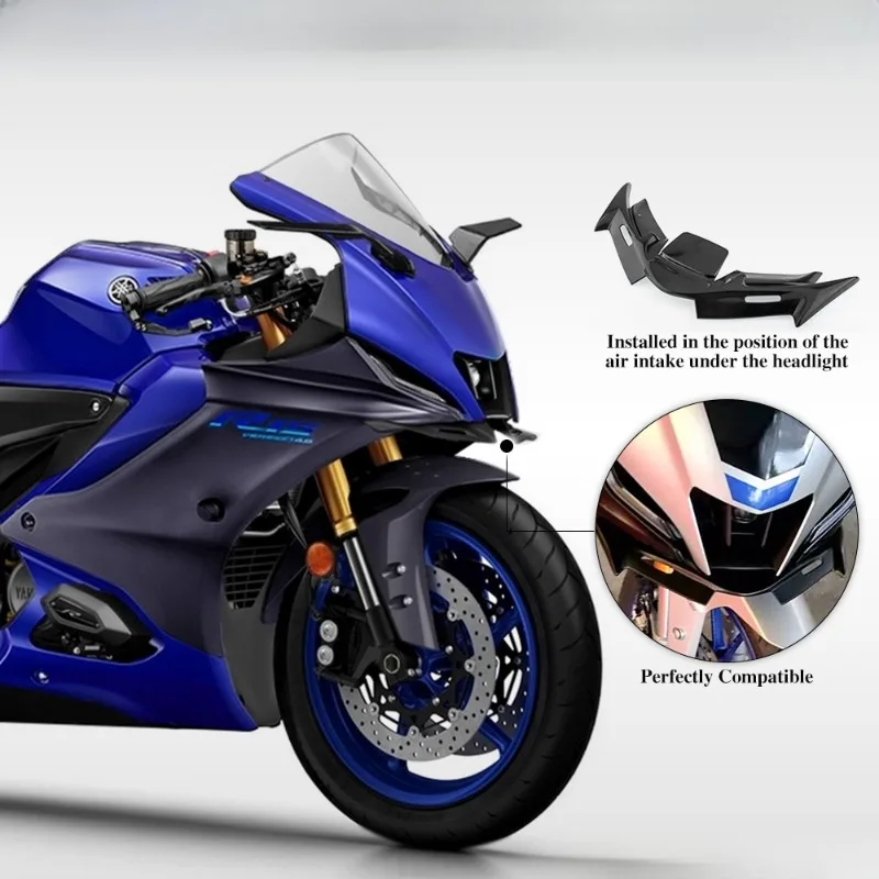 

Suitable for Yamaha R15 V4 2022- Modified Fittings for Front Aerodynamic Fairing Kit for Inlet Winglet Motorcycle Fittings