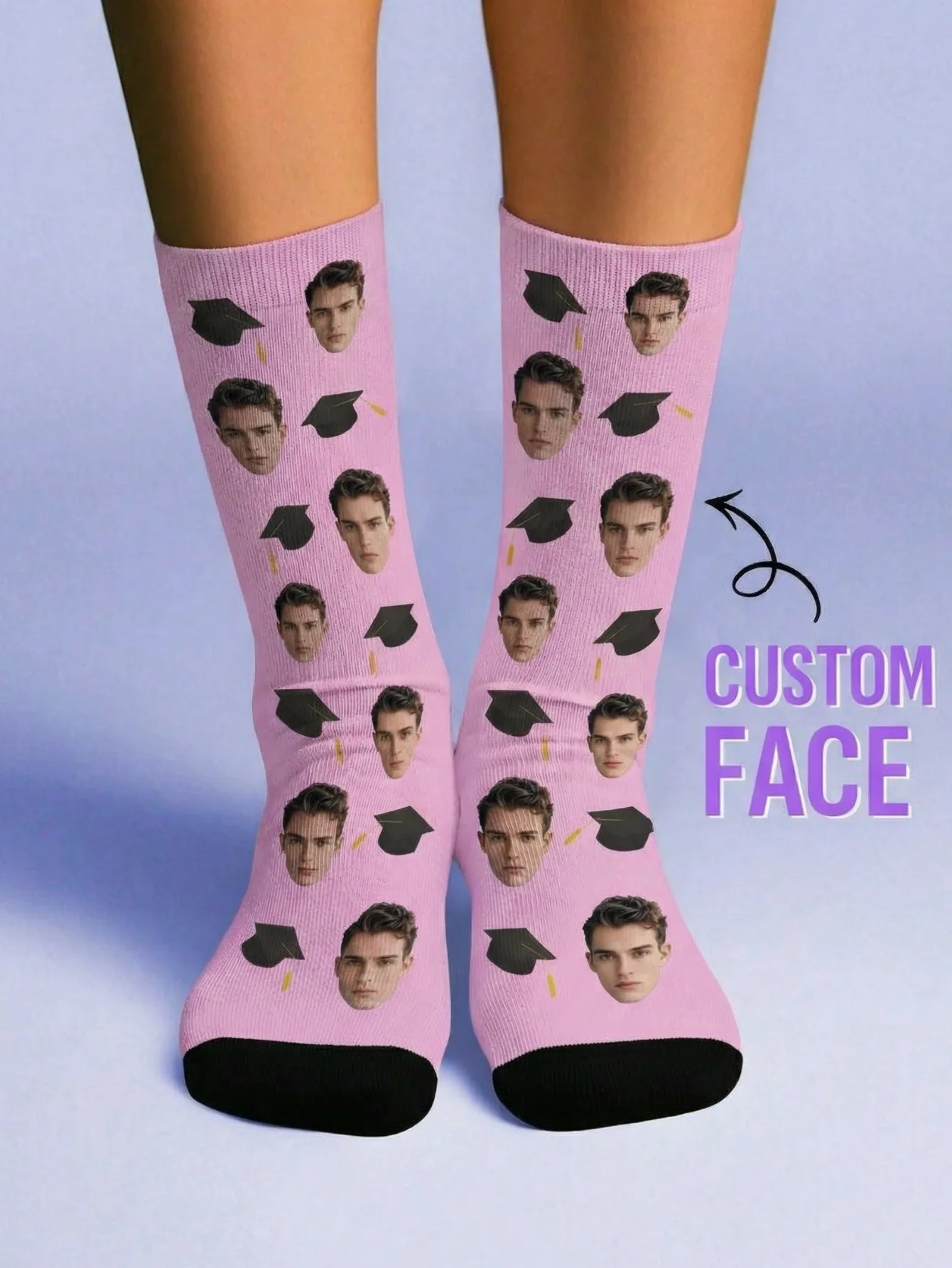 Custom Graduation Socks Custom Face Sock Graduation Gift Anniversary Gift Birthday Gift For Mom Dad Girlfriend Boyfriend