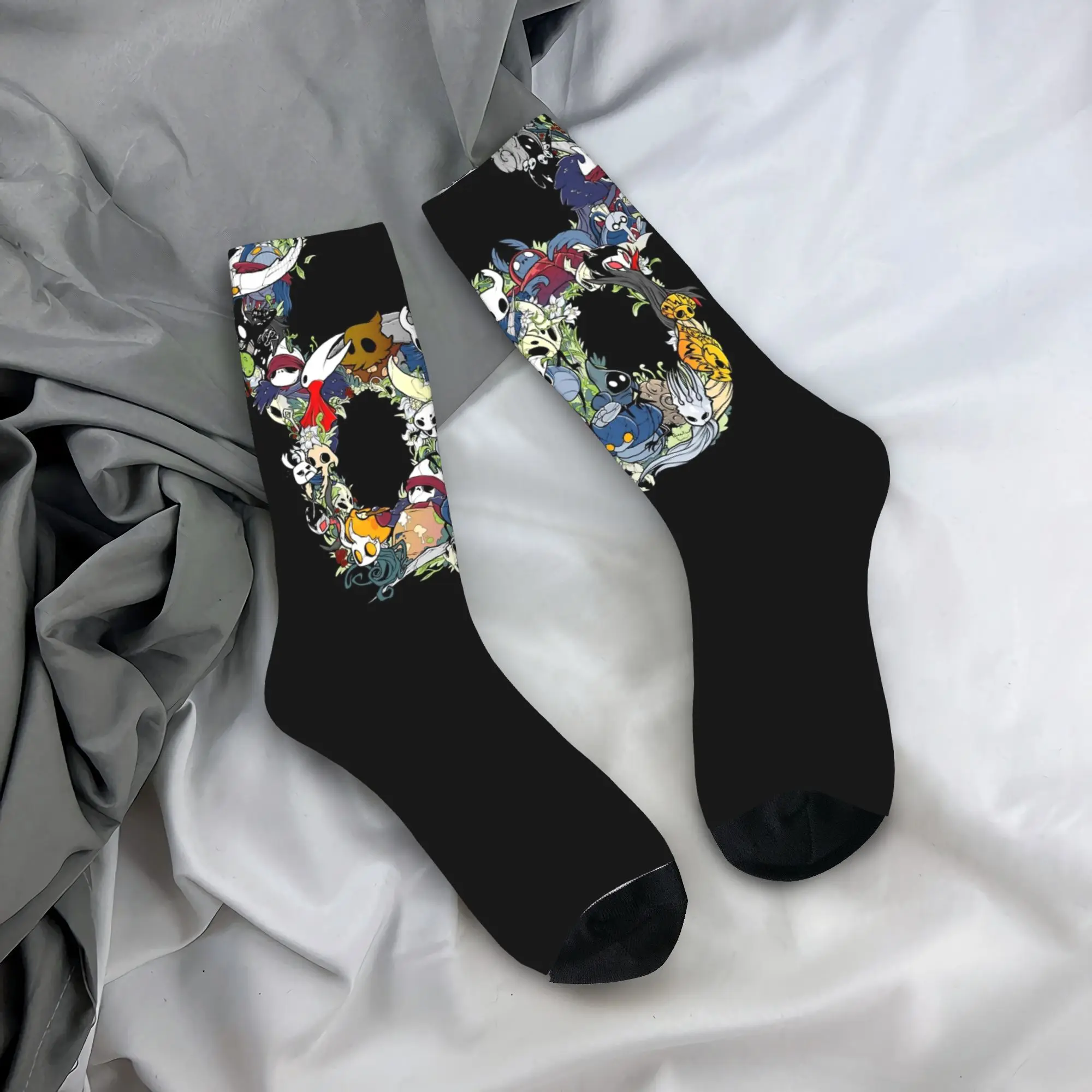 

Men Socks Hollow Knight Stockings Autumn Casual Quality Socks Pattern Running Sports Anti-Slip Sock