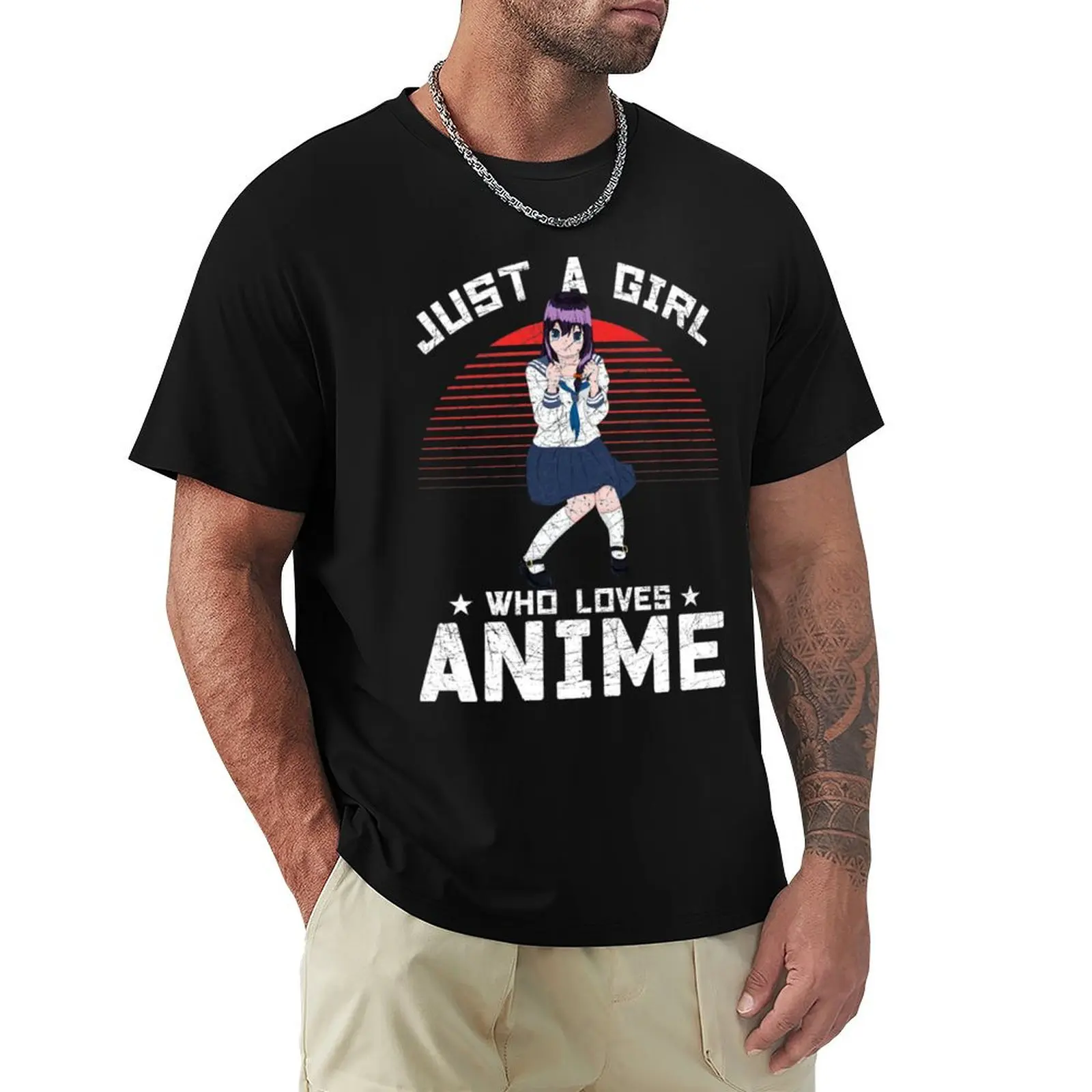 

Just A Girl Who Loves Anime 482 T-shirt plus size tops tops customs mens funny t shirts