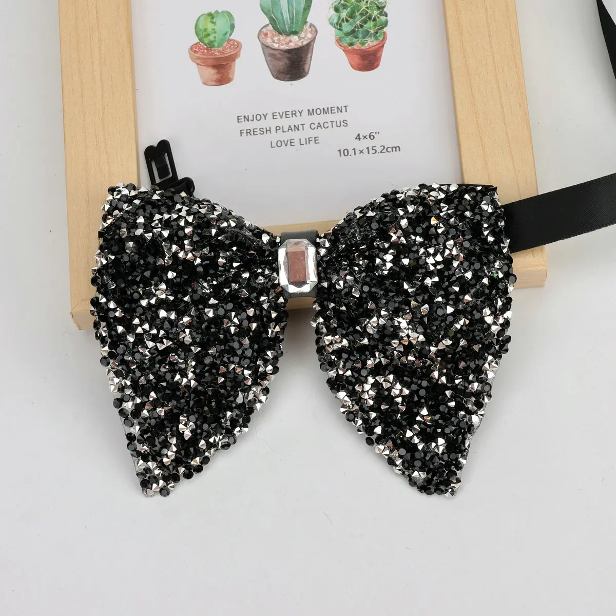 New Fashion Luxury Rhinestone Big Bowtie Black Golden Shiny Large Bow Tie For Men Business Wedding Party Ties Gift Accessories