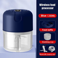 USB portable garlic grinder 250ML garlic grinder mini food chopper electric meat grinder kitchen vegetable grinder