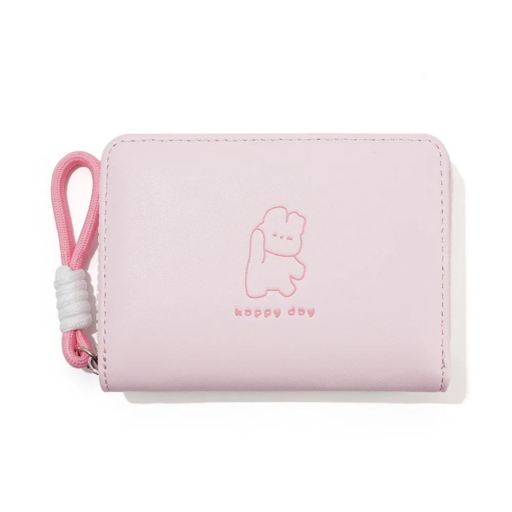 

Ins Kawaii Women Wallet Cartoon Short Student Fold Card Holder Pu Leather Bear Rabbit Cat Coin Purse Ladies