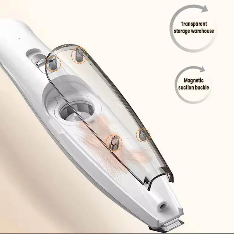 2-in-1 Vacuum Pet Hair Trimmer & Paw Shaver 3