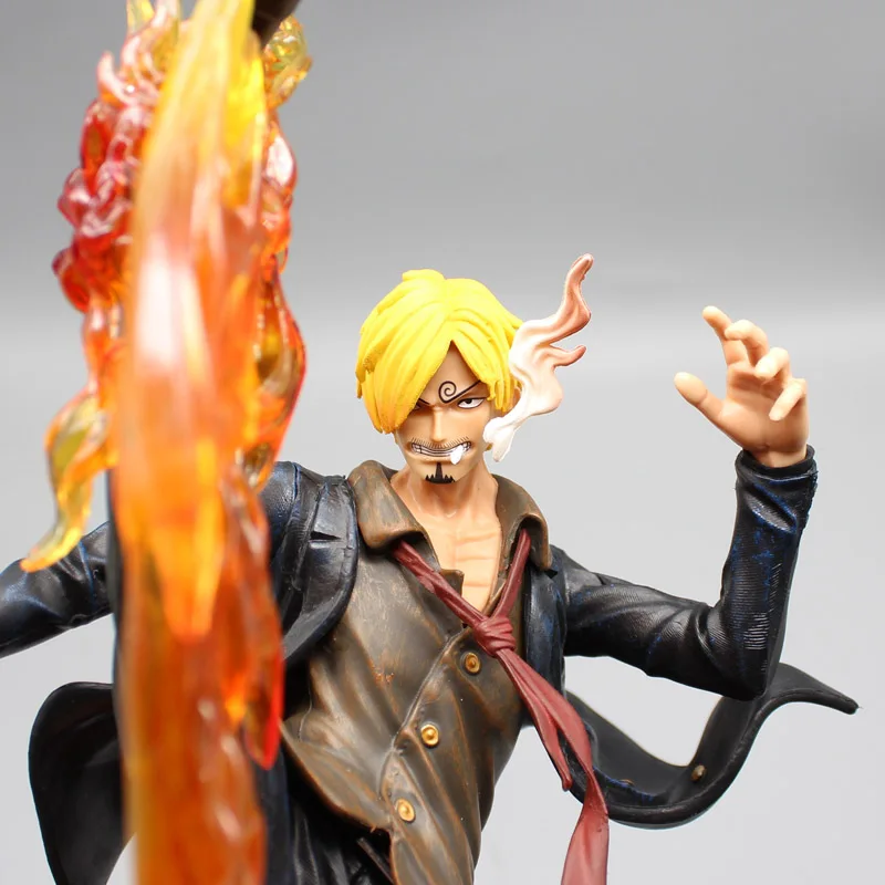 One Piece Vinsmoke Sanji Gk Anime Figure 30cm Black Leg Sanji Figurine Pvc Statue Collectible Model Doll Decoration Toys Gift