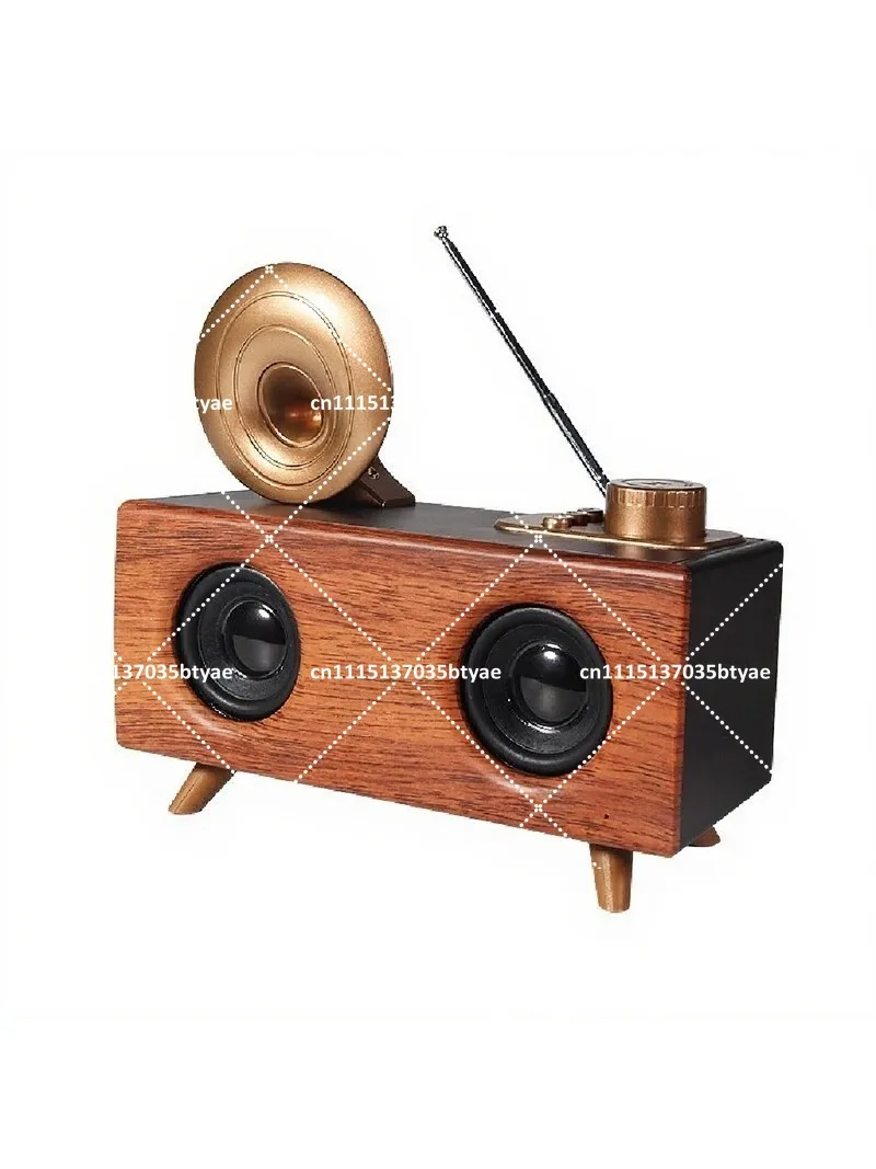 Retro Wireless Speaker with 3D Surround Sound, Portable Outdoor Radio, High Quality Stereo Subwoofer, Large Volume