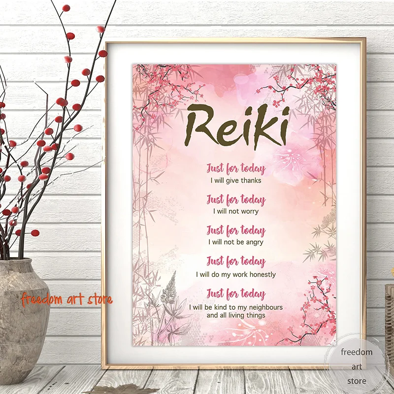 Reiki Symbols Cho Ku Rei Yoga Aura Art Energy Reiki Healing Spiritual Poster Canvas Painting Wall Prints Picture Room Home Decor