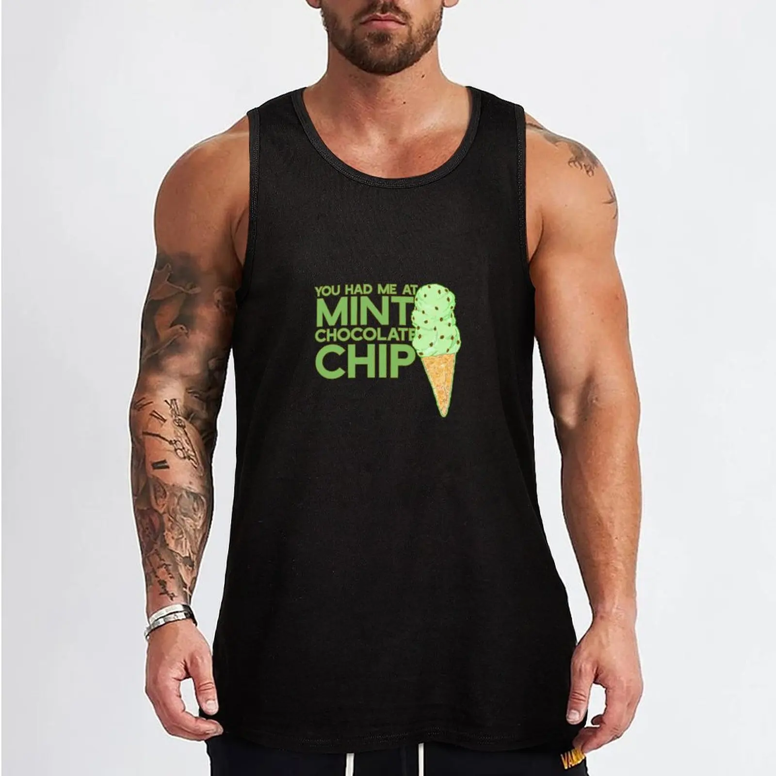 You had me at Mint Chocolate Chip Tank Top singlet for men Men's tops Vest for boy anime top