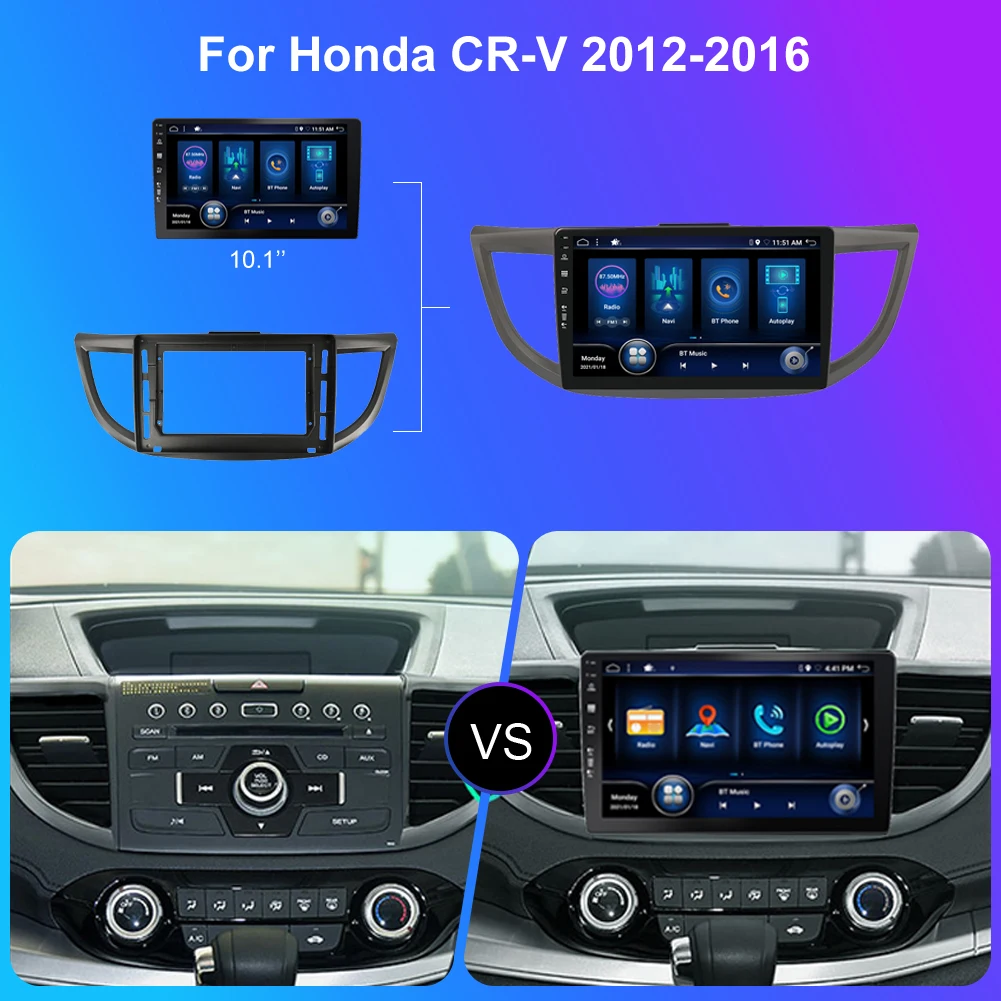 BXLIYER Android 12 Auto Radio For Honda CR-V CRV 4 RM 2012 - 2016  Multimedia Video Player 2 Din GPS Navigation Carplay 8+256GB