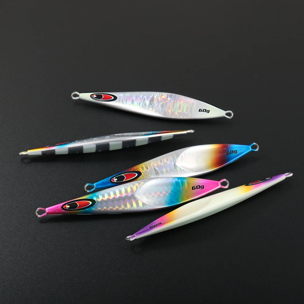 JIGGING PRO Rector Metall-Jig 60g 80g 100g 160g 210g UV-Leuchtend Slow Jigging Tiefsee Salzwasser Angelköder – Detail 10