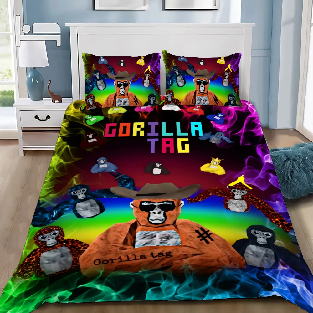 Duvet Cover Cartoon Novelty Cool Gorilla tag Pillowcase Adult Boy Girl Bedroom Decoration Children Gift Single Double Large Size